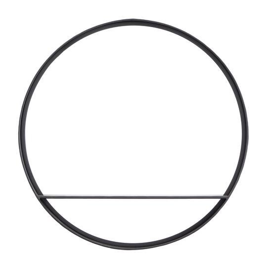 Black Iron Contemporary Wall Mirror, 24" x 24" x 5"